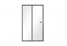Tür Dusch- für die Nische Besco Duo Slide Black, 100x195cm, Schiebe-, Glas transparent, profil schwarz matt