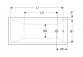 SELNOVA SQUARE Badewanne rechteckig 140x70 cm - weiß