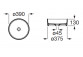 TERRA Aufsatzwaschtisch rund 39 cm Fineceramic® CZARNY MAT