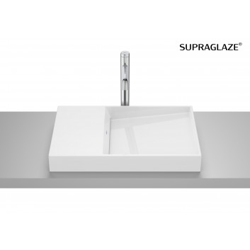 HORIZON Aufsatzwaschtisch SKYLINE 60x38 cm weiß Glanz Supraglaze®