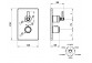 Thermostatisch Armatur Brause- Gessi Venti20, Unterputz, 2 wyjścia wody, Chrom