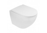 Set Wand-WC wc Oltens Hamnes, 52x35,5cm, PureRim, mit Schicht SmartClean mit WC-Sitz mit Softclosing - weiß