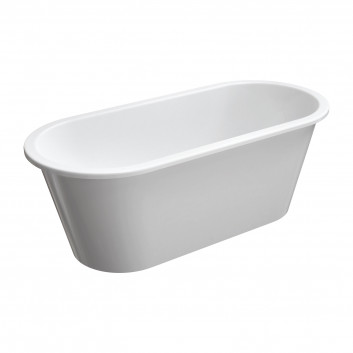 Badewanne freistehend OMNIRES PARIS M+, 156 x 69 cm - weiß Glanz