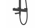 Brause- schwarz Brausestange Corsan Ango quadratisch Kopfbrause mit Armatur termostatyczną