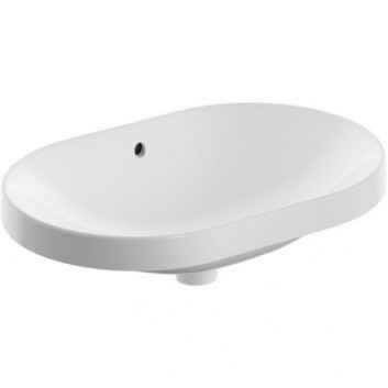 Geberit Variform Einbauwaschtisch, oval, 55cm, ohne Überlauf, ohne Hahnloch