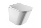 Bezkołnierzowa Becken Toiletten- hängend OMNIRES FONTANA mit WC-Sitz mit Softclosing, 49 x 35 cm - weiß Glanz