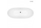 Oltens Daven Badewanne freistehend 160x80 cm oval Acryl- - weiß 