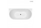 Oltens Delva Badewanne zur Wandmontage 150x70 cm Acryl- oval - weiß