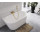 Badewanne zur Wandmontage Besco Vica, 150x80cm, Acryl-, weiß + maskownica syfonu z Überlauf złota
