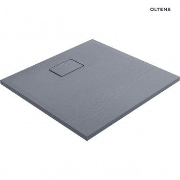 Oltens Bergytan Duschwanne quadratisch 80x80 cm RockSurface - schwarz