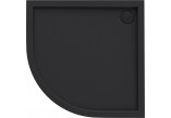 Oltens Superior Acryl-Duschwanne 140x80 cm rechteckig - schwarz matt