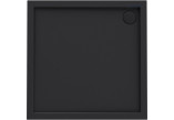 Oltens Superior Acryl-Duschwanne 80x80 cm quadratisch - schwarz matt 