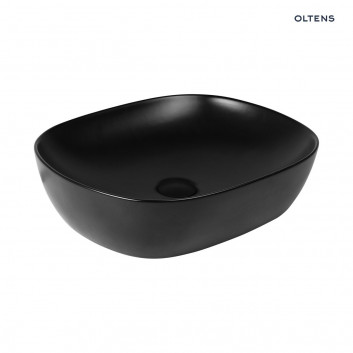 Oltens Hamnes Waschtisch 49x39,5 cm Aufsatz oval - schwarz matt