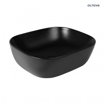 Oltens Hamnes Waschtisch 49x39,5 cm Aufsatz oval - schwarz matt