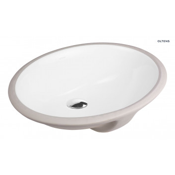 Oltens Mana Waschtisch 46x38 cm Unterbau- oval mit Schicht SmartClean - weiß