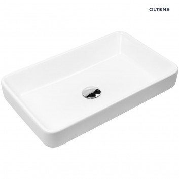 Oltens Fossa Waschtisch 55x34 cm Aufsatz mit Schicht SmartClean - weiß