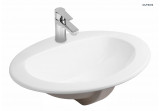 Oltens Kjos Waschtisch 52x43 cm Einbau- oval mit Schicht SmartClean - weiß