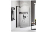 Tür Dusch- Radaway Essenza Black KDJ 80 cm, links, Glas transparent mit Schicht Easy Clean, profil schwarz matt