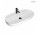 Oltens Hamnes Thin Aufsatzwaschtisch mit Hahnloch oval 80 x 40 cm weiß mit Schicht Oltens SmartClean