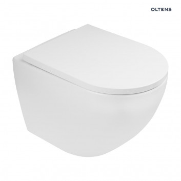 Set Oltens Hamnes Becken WC hängend PureRim mit WC-Sitz mit Softclosing 
