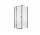 Duschkabine rechteckig Besco Pixa Black, 90x90x195 cm, links, Glas transparent, profil schwarz matt