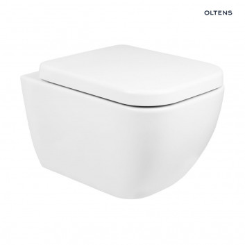 Set Oltens Vernal Becken WC hängend PureRim mit Schicht SmartClean mit WC-Sitz mit Softclosing