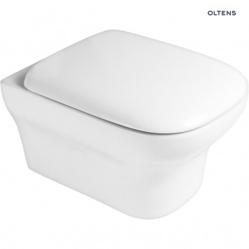 Set Oltens Gulfoss Becken WC hängend PureRim mit Schicht SmartClean mit WC-Sitz mit Softclosing