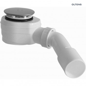Oltens Pite Turbo Slim Ablaufgarnitur für Duschwanne Abfluss 90 mm plastikowy niedrig - Chrom