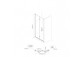 Oltens Hallan Duschkabine 100x90 cm protokątna schwarz matt/Glas transparent Tür mit Wand