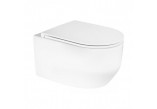 Oltens Holsted Becken WC hängend PureRim mit Sitz mit Softclosing - weiß
