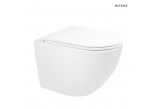 Set Oltens Hamnes Stille Becken WC hängend PureRim mit Schicht SmartClean mit WC-Sitz mit Softclosing Ovan Slim