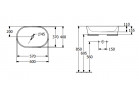 Waschtisch Aufsatz- - Villeroy & Boch/Architectura, 600 x 400 x 155 mm, Weiss Alpin, z Überlauf