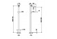 Waschtischarmatur Gessi Anello, stehend, Höhe 168mm, ohne Stöpsel - Brass PVD