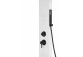 Panel prysznicowy Corsan Alto weiß z schwarz wykończeniem oświetleniem LED i wylewką