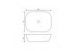 Freistehend Aufsatzwaschtisch Corsan rechteckig weiß 39,5 x 39,5 x 14,5 cm mit Hahnloch