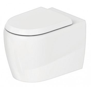 Becken Toiletten- hängend, 38,5x57cm, Duravit Qatego Rimless® - Weiß glänzend (HyG) 