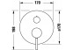 Einhebel- Brausearmatur Unterputz, Duravit Circle - Chrom glänzend