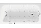 Badewanne mit Hydromassage 150x75cm, Qatego Combi-System P - Weiß