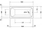Badewanne mit Hydromassage 150x75cm, Qatego Combi-System E - Weiß