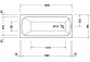 Badewanne mit Hydromassage 160x70cm, Duravit Qatego, Combi-System E- Weiß