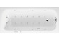 Badewanne mit Hydromassage 170x75cm, Duravit Qatego, Combi-System P - Weiß