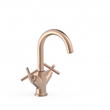 Armatur mit zwei Haltern Waschtisch-, TRES MONTBLANC - 24-K Gold Matowe