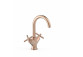 Armatur mit zwei Haltern Waschtisch-, TRES MONTBLANC - 24-K Gold Matowe