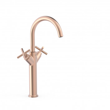 Armatur mit zwei Haltern XXL Waschtisch-, TRES MONTBLANC - 24-K Gold Matowe 