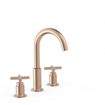 Armatur mit zwei Haltern stehend Waschtisch-, TRES MONTBLANC - 24-K Gold Matowe 