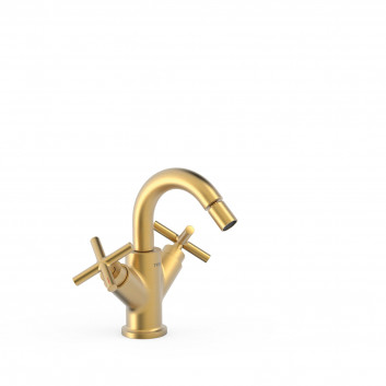 Armatur mit zwei Haltern für Bidet, TRES MONTBLANC - Stahl