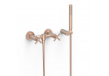 Armatur mit zwei Haltern zur Wandmontage Dusch-, TRES MONTBLANC - 24-K Gold Matowe