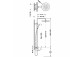 OVER-WALL Set baterii termostatycznej naściennej 3-drożnej wannowej i prysznicowej, TRES STUDY - Weiß Matt