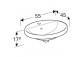 Waschtisch Geberit Variform 60x40 cm Einbau-, oval KeraTect - weiß