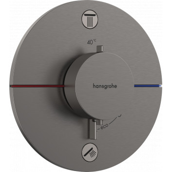 Armatur thermostatisch, Unterputz do 2 odbiorników mit integriertem Schutzsystem zgodnie z EN 1717, Hansgrohe ShowerSelect Comfort S - Brąz Szczotkowany